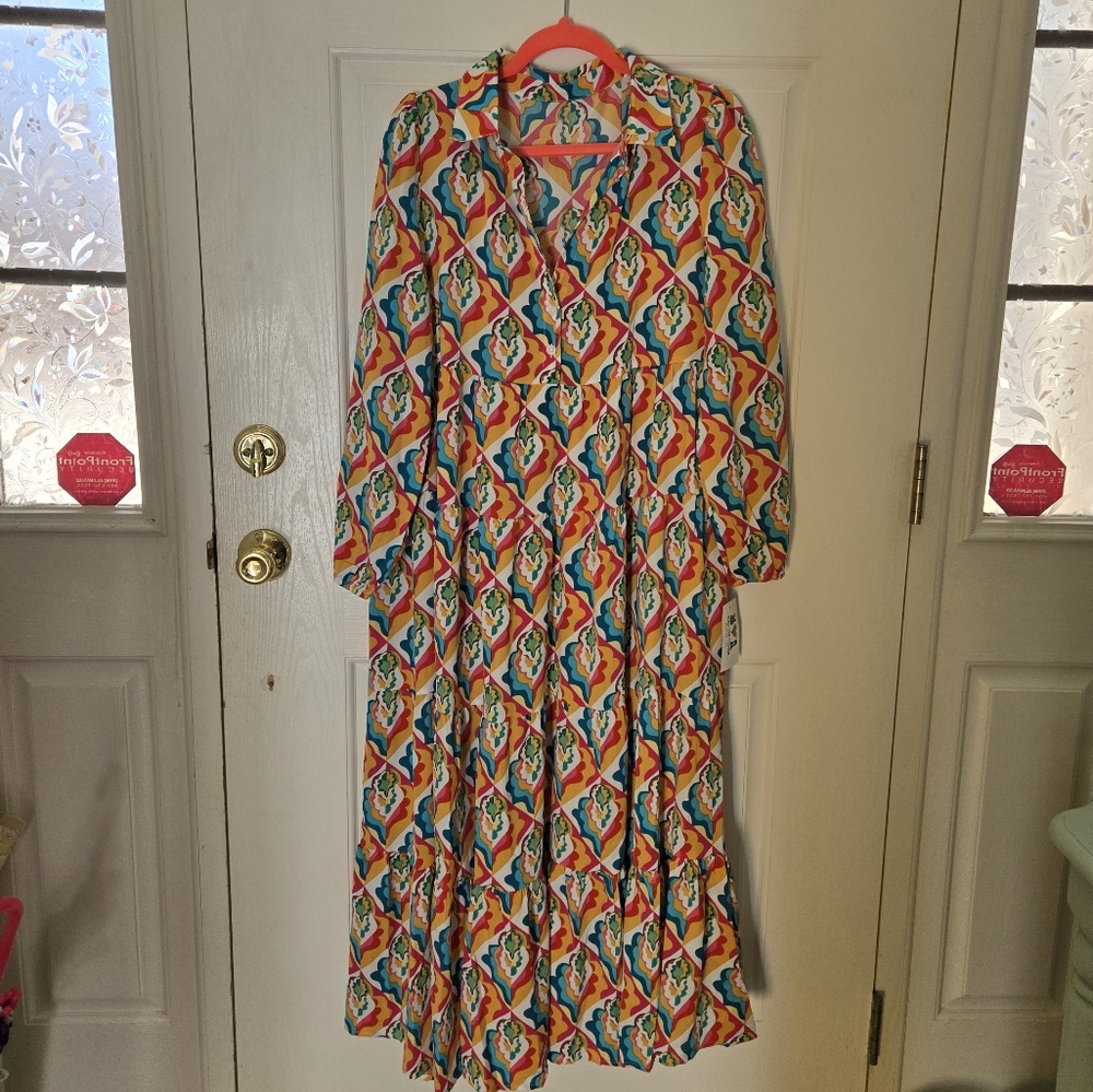 Abstract multicolored dress